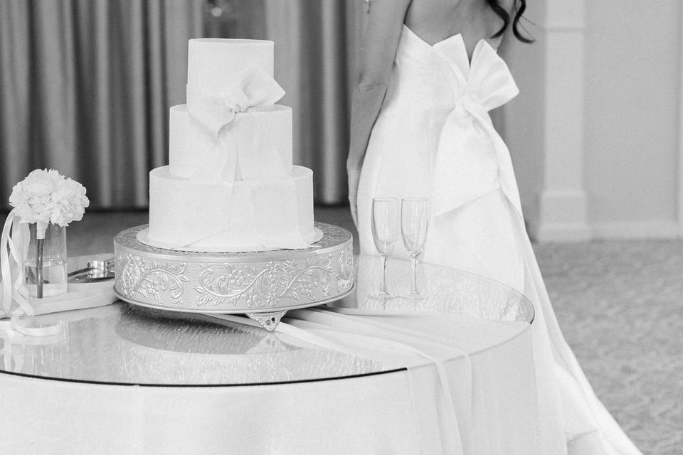 Wedding Cake with Bow