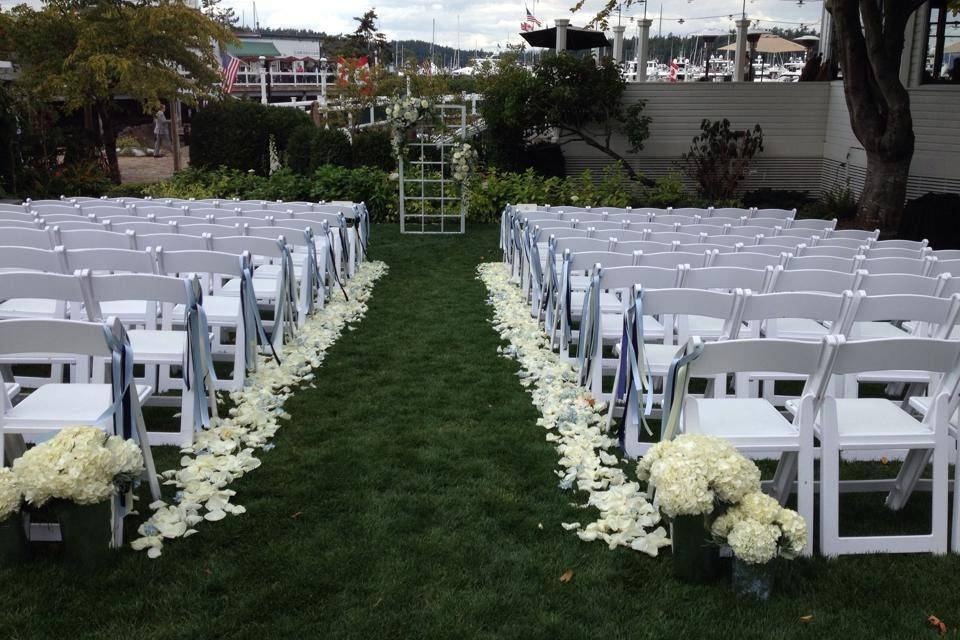 Wedding ceremony setup