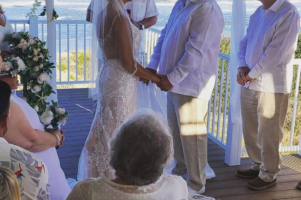 Beachside ceremony