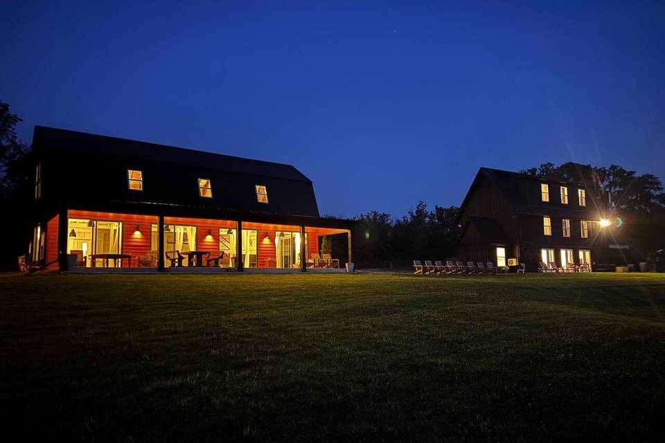 Venue Noir lit up at Night