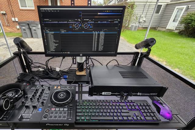 Daytime outdoor DJ decks