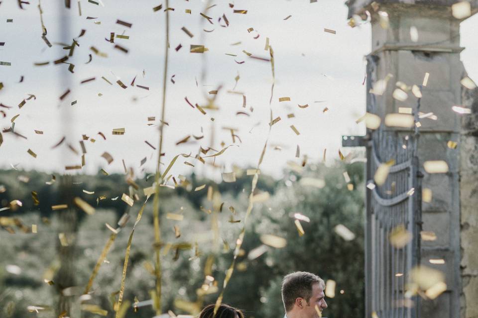 Bride and Groom in Tuscany