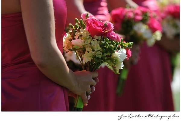 Adorable bridal party bouquets from a wedding at the Laguna Cliffs Resort and Spa in Dana Point, Ca. Thank you to Joe Latter Photography for sharing the photo with us.