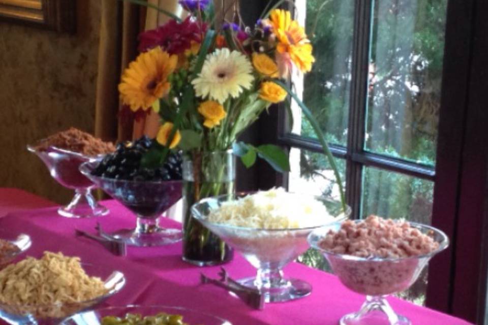 Hot pink table linen