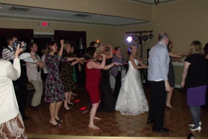 Guests dancing