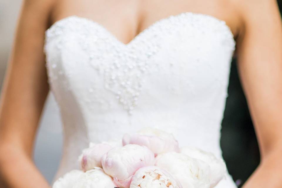 Divine peonies bridal bouquet. Your flowers should look gorgeous just like your dress.