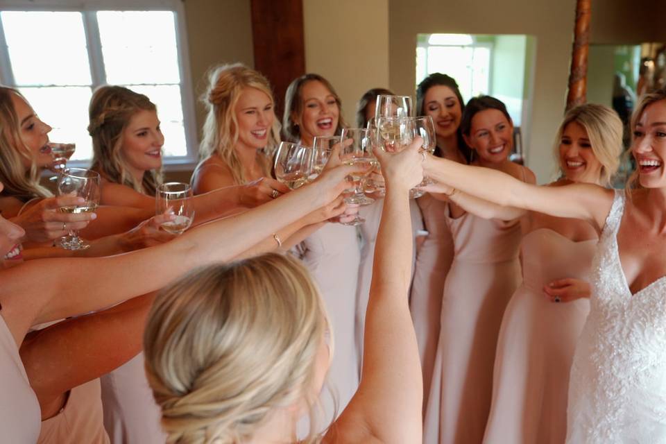 Megan and her bridesmaids