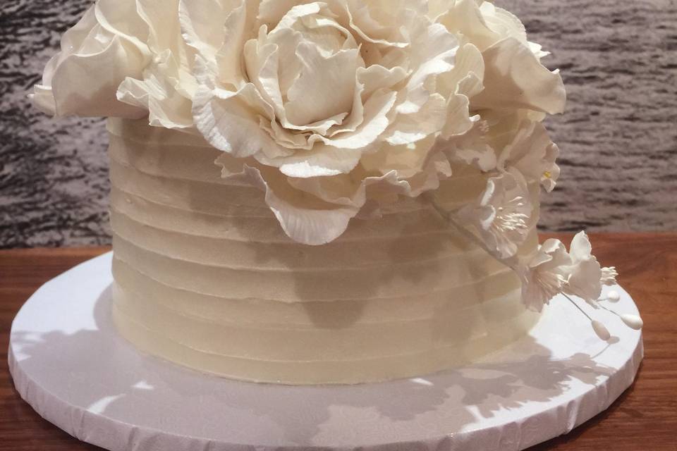 Two tier floral cake