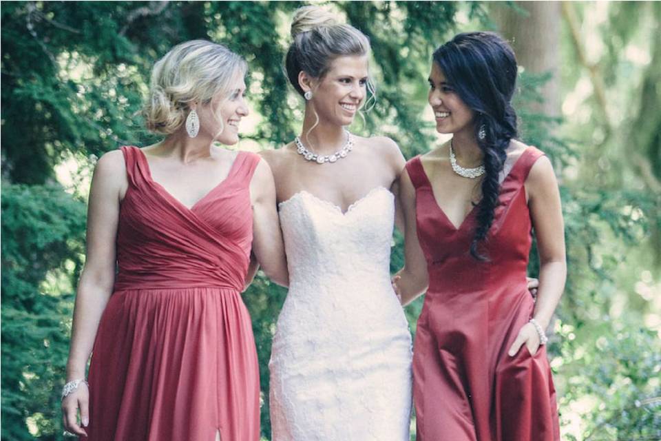 Bride and friends