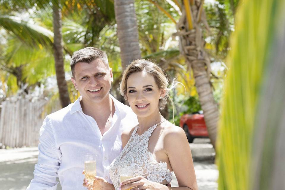 Wedding on private beach