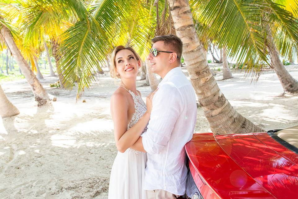 Wedding on private beach