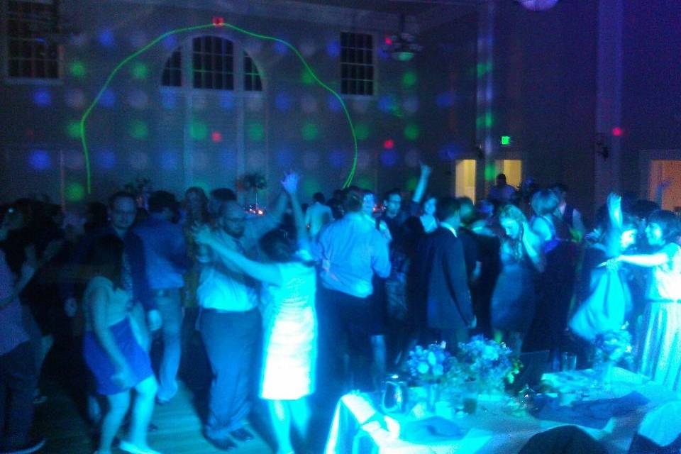 Guests dancing