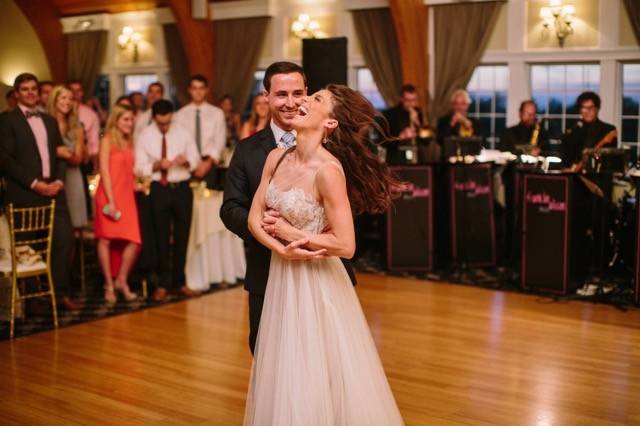 Newlyweds on the dance floor