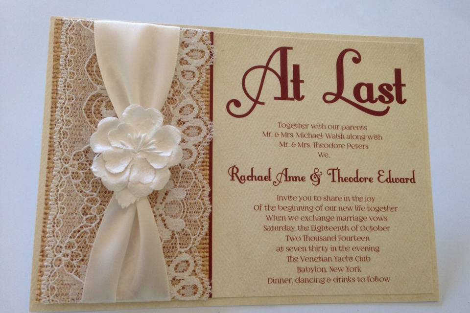 2 layered lace invite