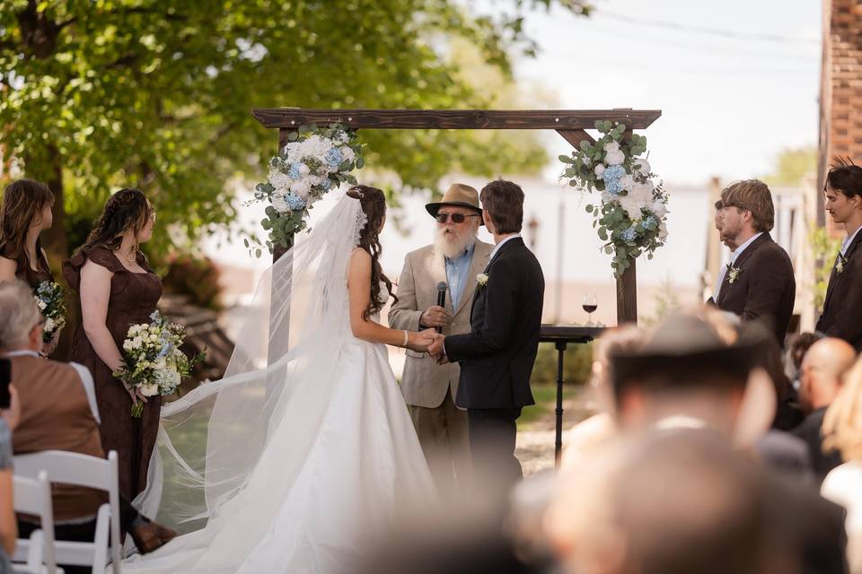 At the altar