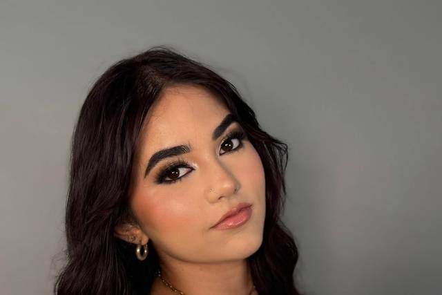 Full glam bridal look.