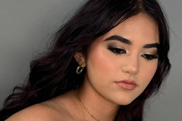 Full glam bridal look.