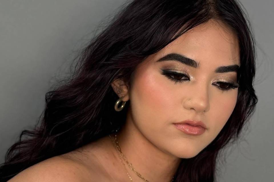 Full glam bridal look.