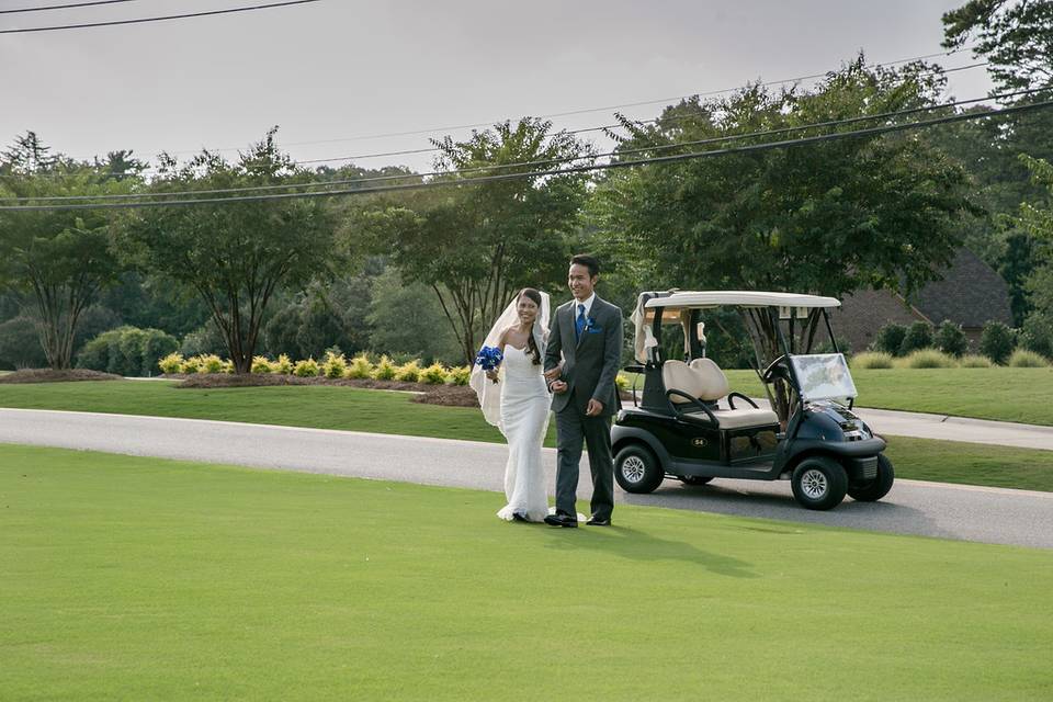 Golf cart entrance