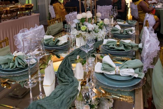 Gold sage green