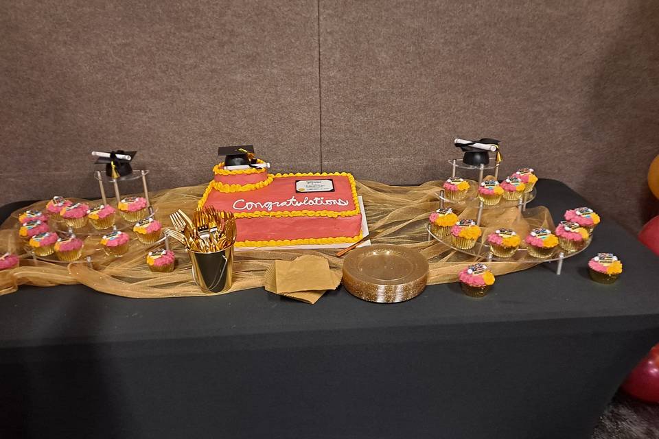 Graduation Cake and Cupcakes T