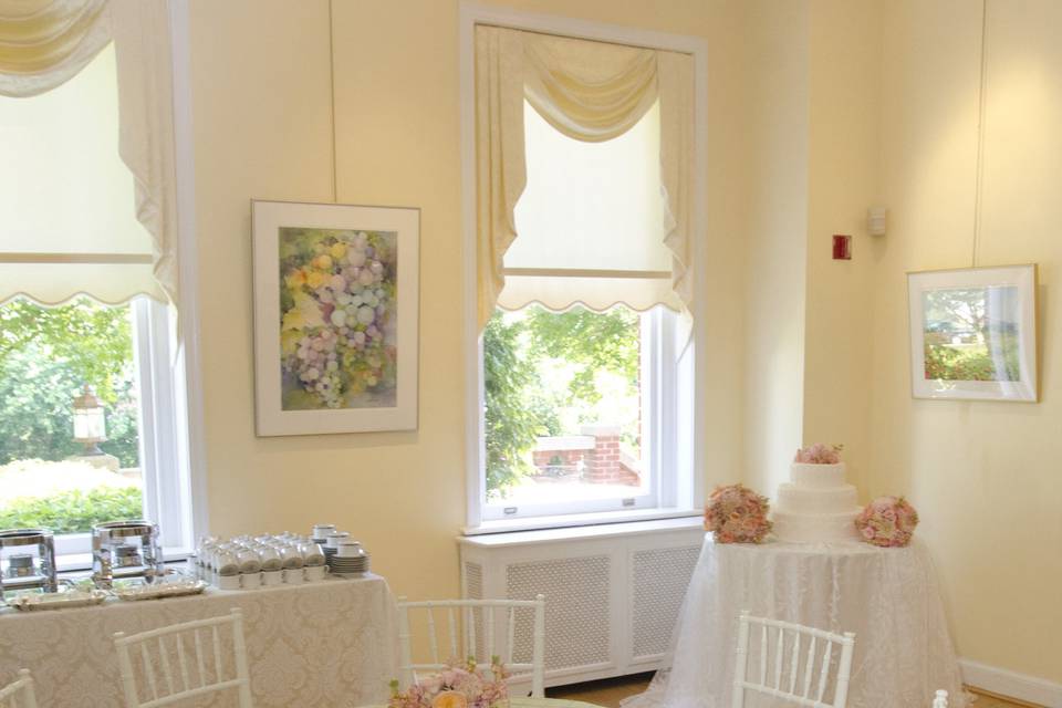 Table set up with centerpiece