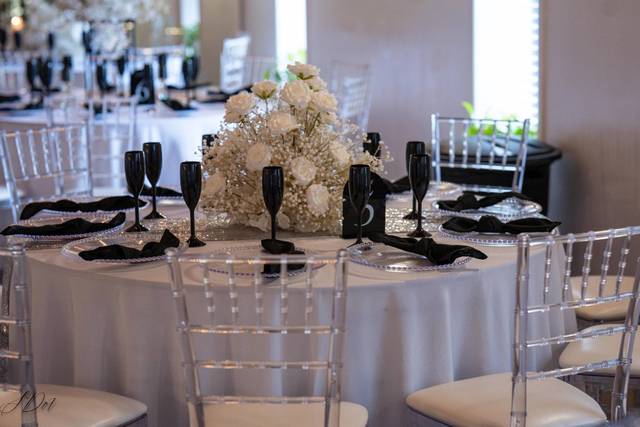 Reception setup in Tara Hall