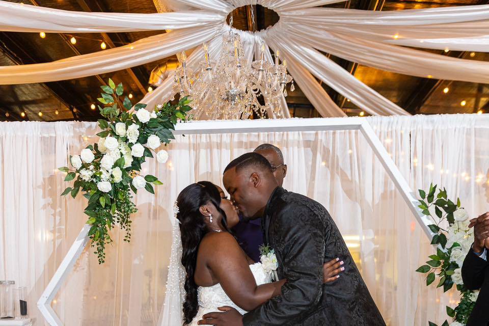 Wedding Ceremony Kiss