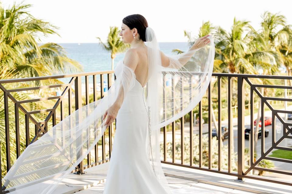 Bride On Balcony