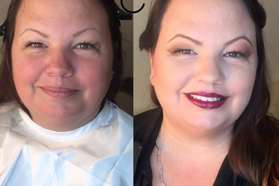Certified HD #makeup and hair before and after look by Cassandra at CassandraMcClure.com  650.352.3917 info@CassandraMcClure.com  #DestinationWedding #PromMakeup #BridalMakeup #TransformationTuesday