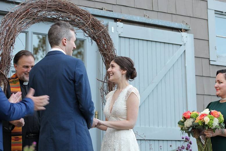 Couple at the wedding