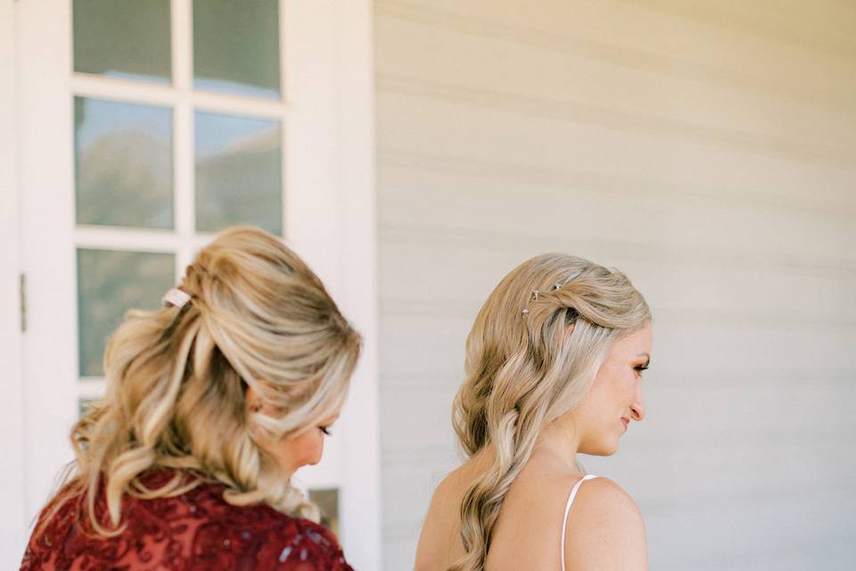 Hair for mom and bride