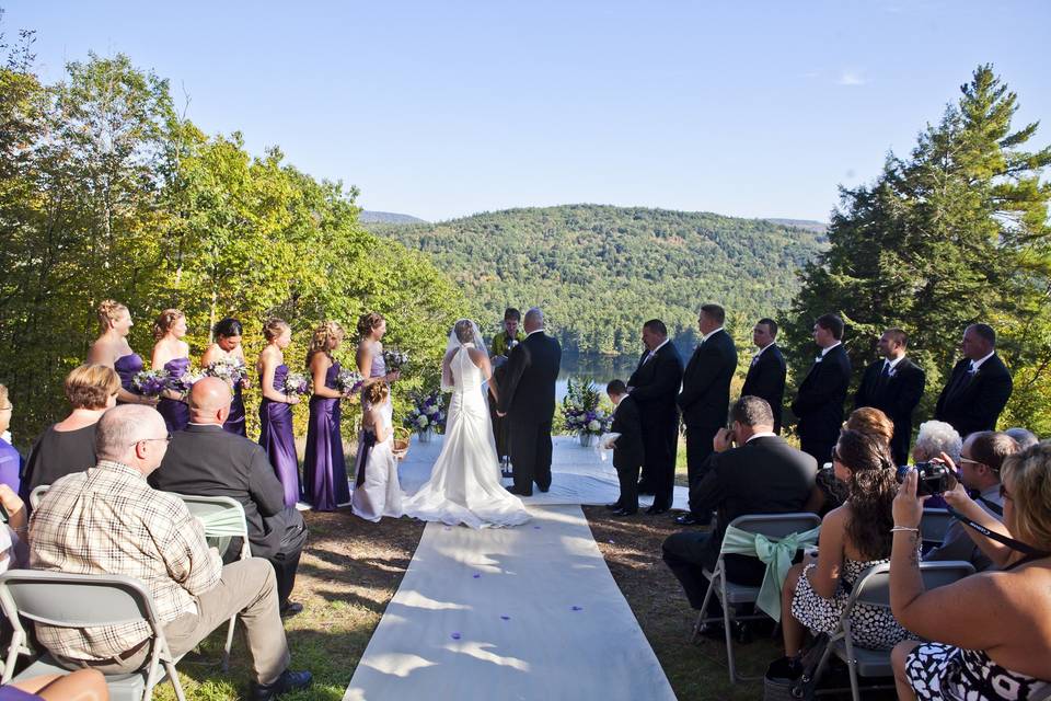 Outdoor wedding ceremony