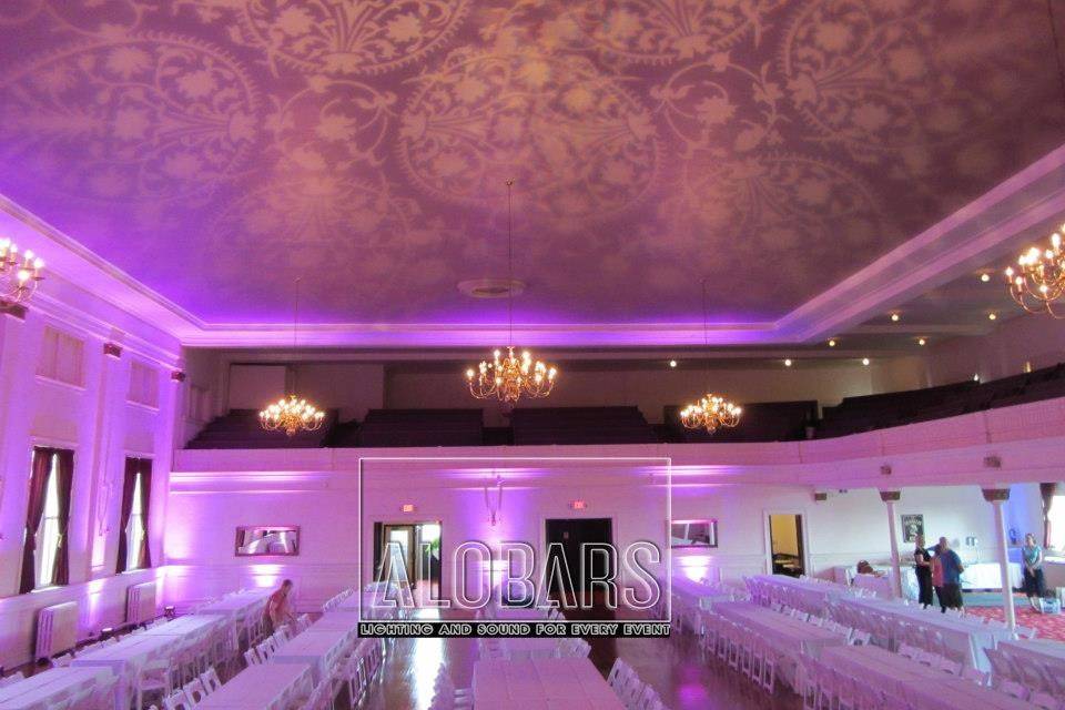 Gobo ceiling projection