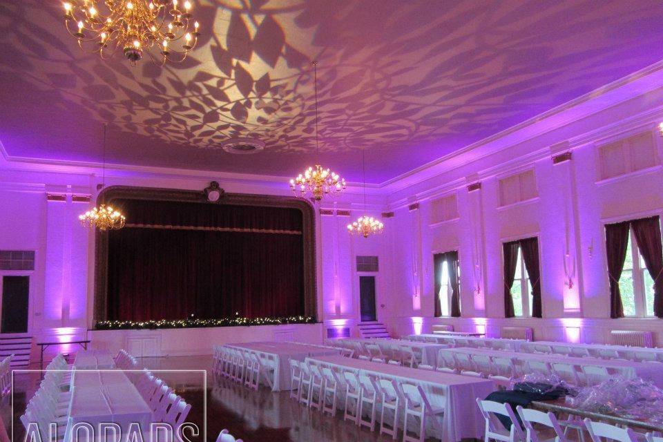 Reception hall lighting