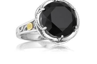 Black stone ring