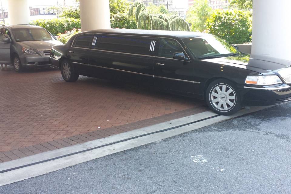 Classic black limousine