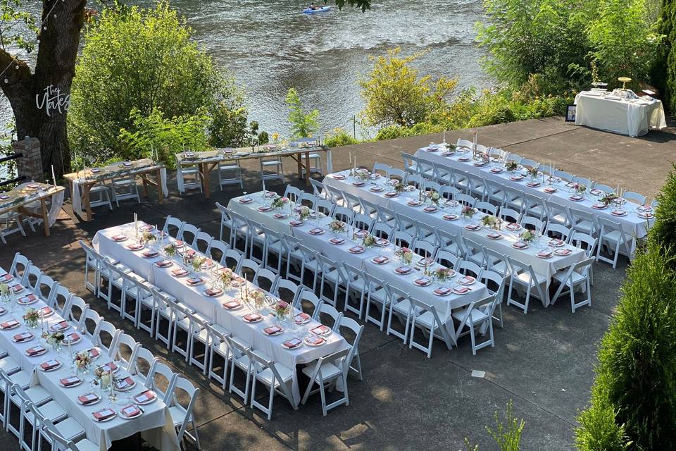 Wedding reception tables