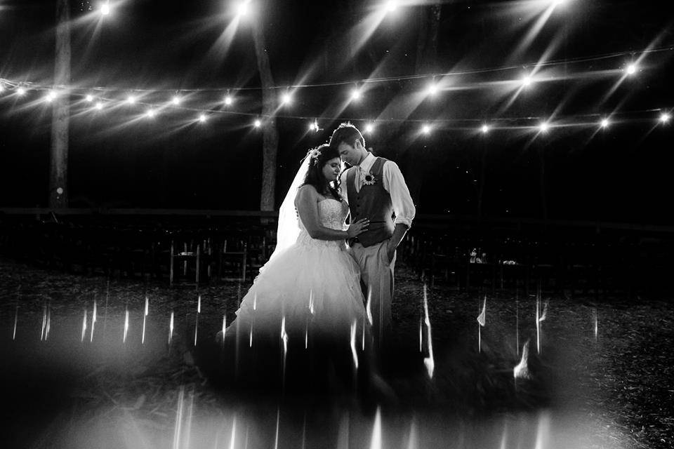 Couple's portrait at night