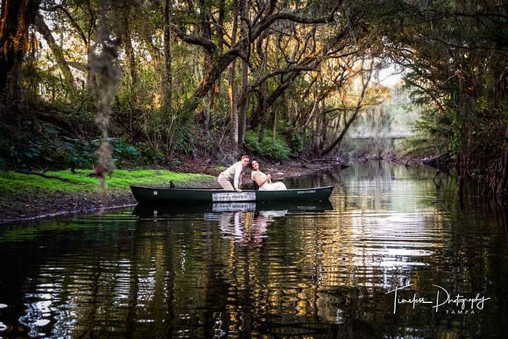 Newly weds in our creek