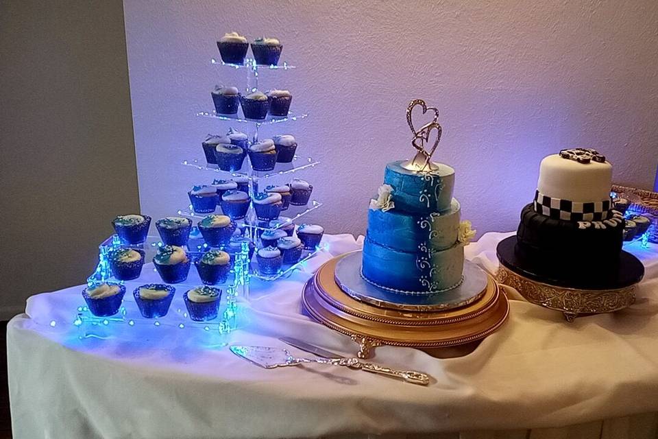 Elegant cake setup