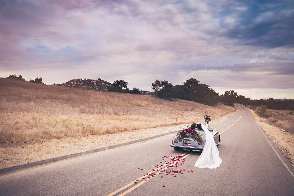 Off to their honeymoon