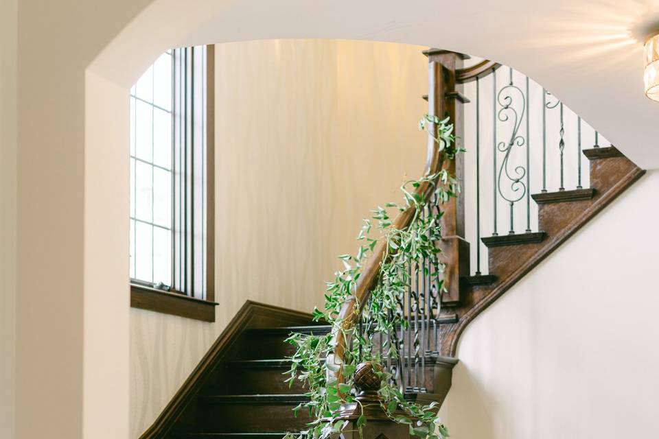 Whimsical Stair Greenery