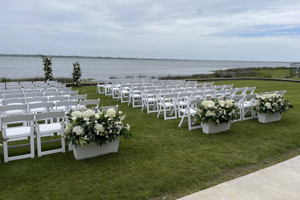 Ceremony With Floral Arbor