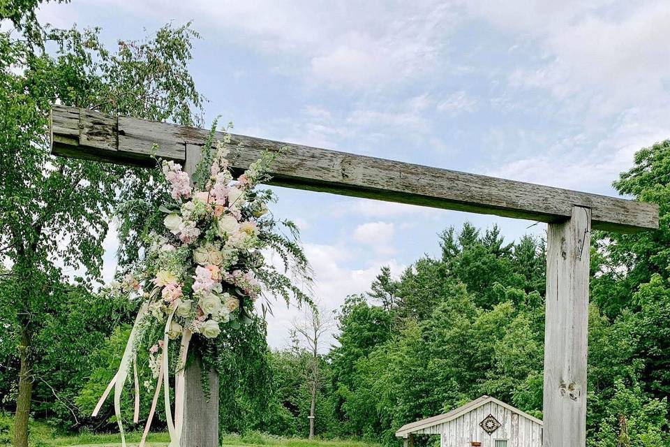 Pond view for ceremony