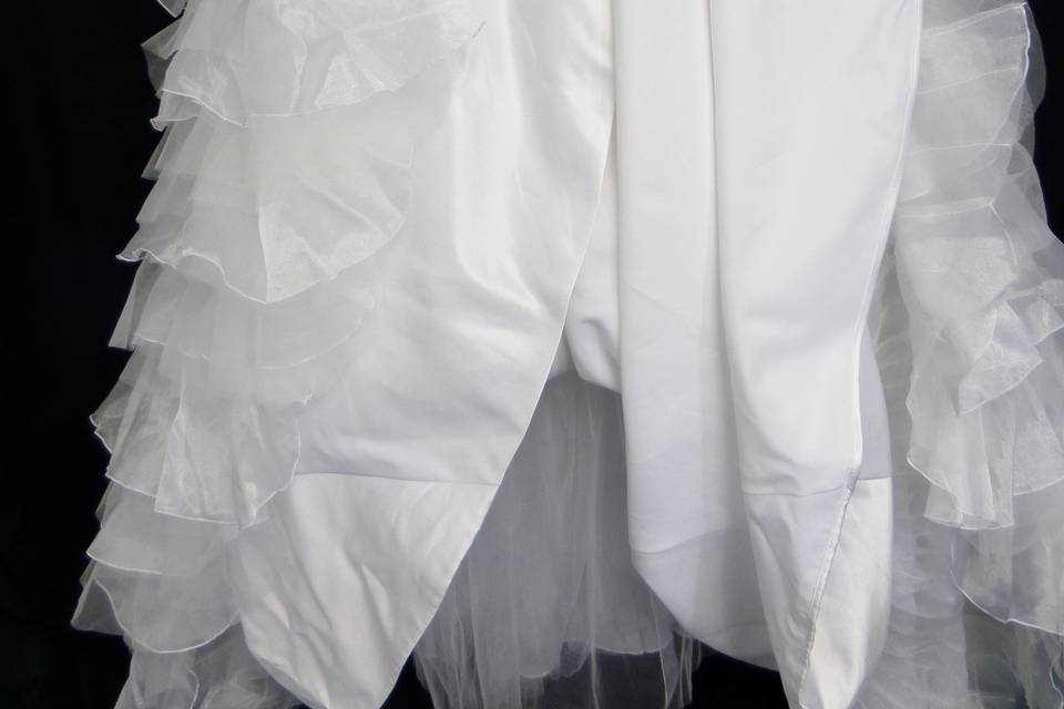 Clean wedding gown