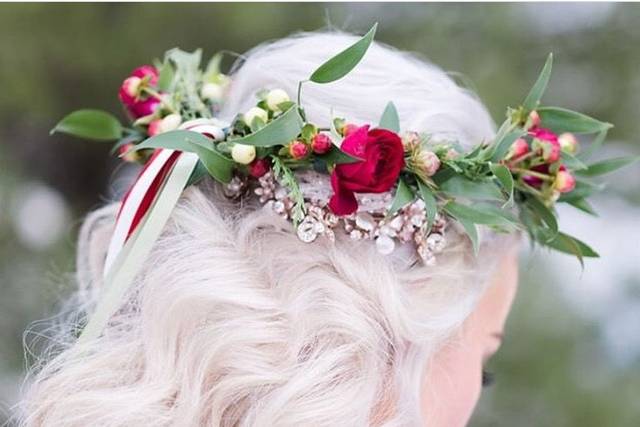 Bride's flower crown