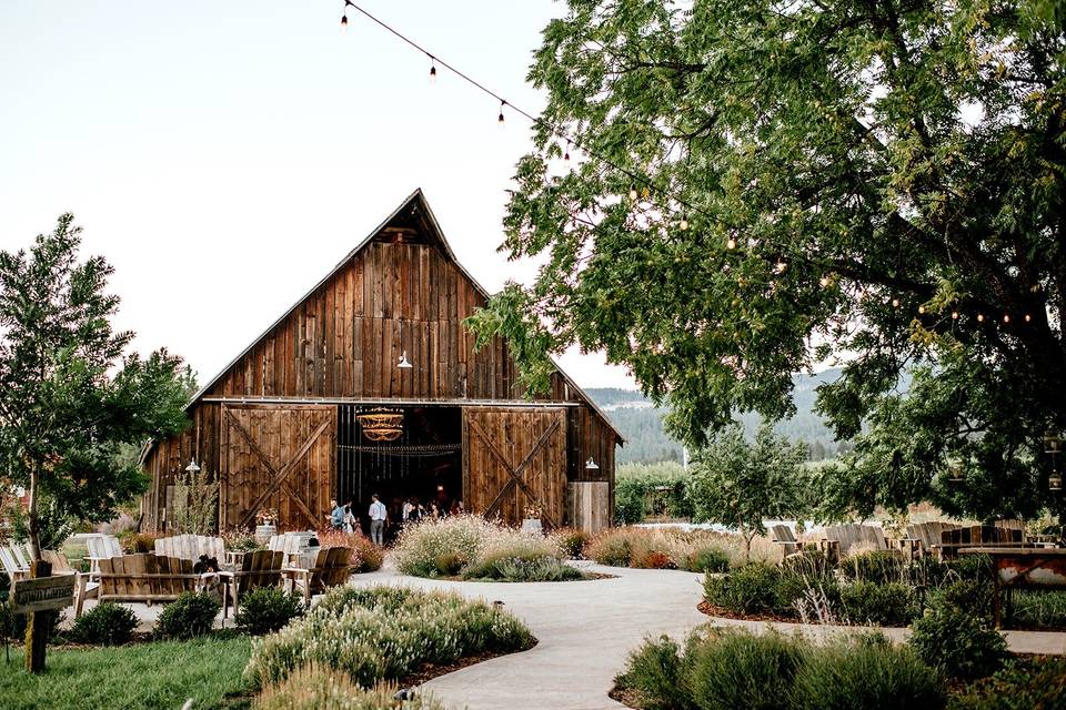 The barn courtyard