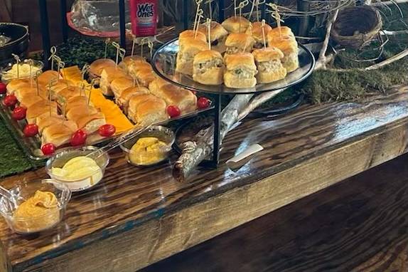 Buffet table