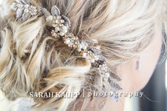 Updo with hair accessories